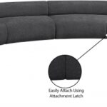 Bale 202" Chenille Fabric Upholstered 7 pc. Modular Sectional