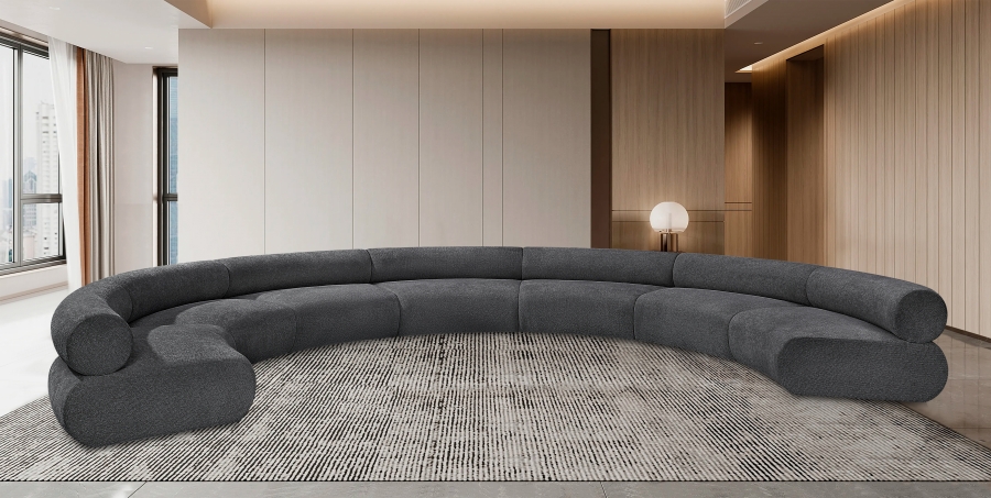Bale 202" Chenille Fabric Upholstered 8 pc. Modular Sectional