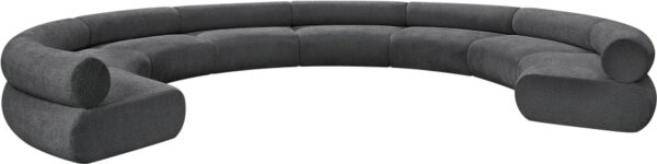 Bale 202" Chenille Fabric Upholstered 8 pc. Modular Sectional