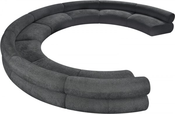 Bale 202" Chenille Fabric Upholstered 8 pc. Modular Sectional