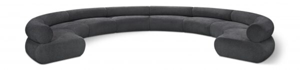 Bale 202" Chenille Fabric Upholstered 8 pc. Modular Sectional