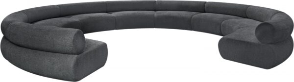 Bale 202" Chenille Fabric Upholstered 9 pc. Modular Sectional