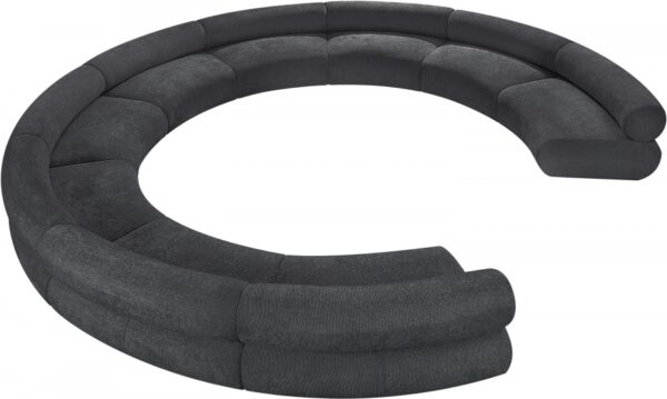 Bale 202" Chenille Fabric Upholstered 9 pc. Modular Sectional