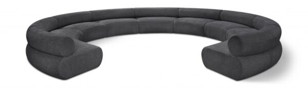 Bale 202" Chenille Fabric Upholstered 9 pc. Modular Sectional