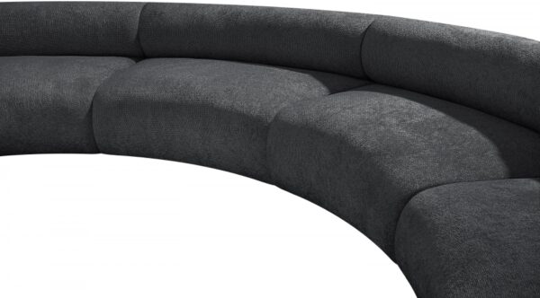 Bale 202" Chenille Fabric Upholstered 9 pc. Modular Sectional