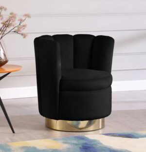 Lily Velvet Upholstered Swivel Accent Chair