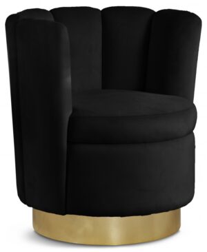 Lily Velvet Upholstered Swivel Accent Chair