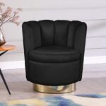 Lily Velvet Upholstered Swivel Accent Chair