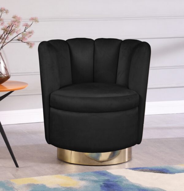 Lily Velvet Upholstered Swivel Accent Chair