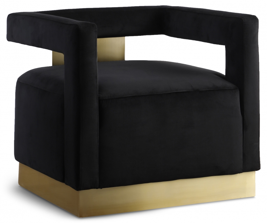 Armani Velvet Upholstered Accent Chair