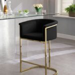 Donatella Velvet Upholstered Counter Stool