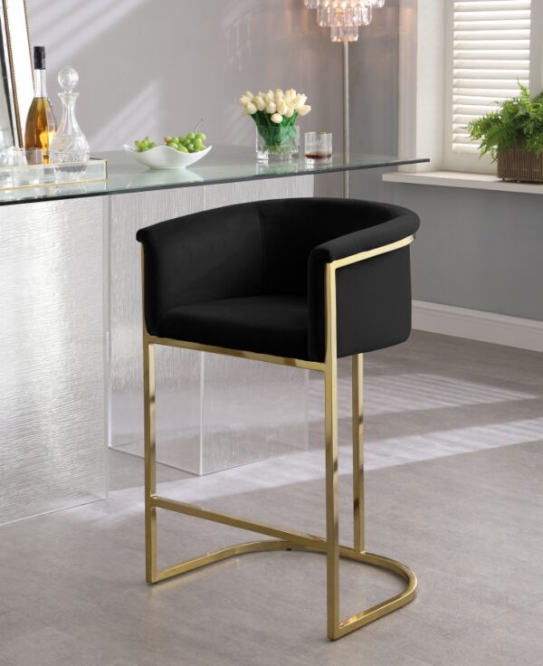 Donatella Velvet Upholstered Counter Stool