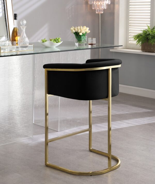 Donatella Velvet Upholstered Counter Stool