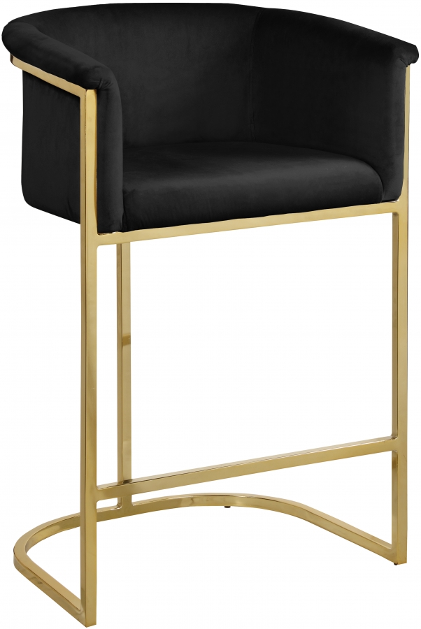 Donatella Velvet Upholstered Counter Stool