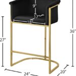 Donatella Velvet Upholstered Counter Stool
