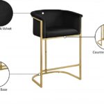 Donatella Velvet Upholstered Counter Stool