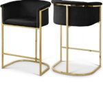 Donatella Velvet Upholstered Counter Stool