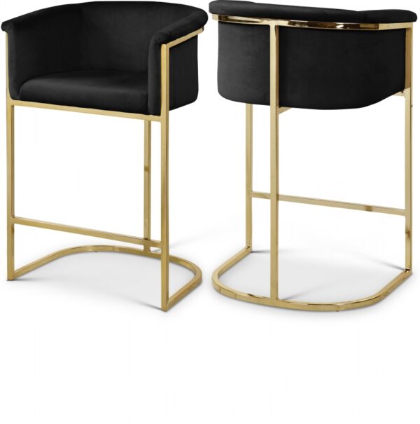 Donatella Velvet Upholstered Counter Stool