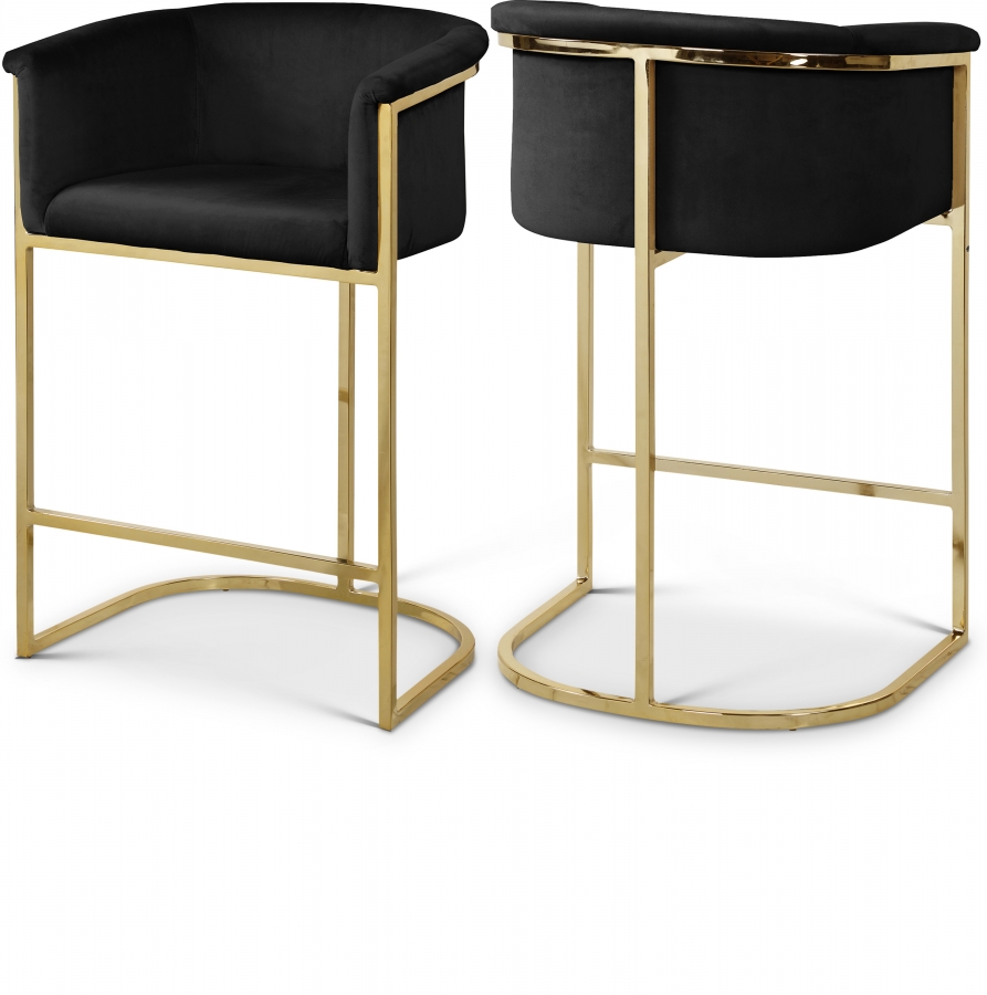 Donatella Velvet Upholstered Counter Stool