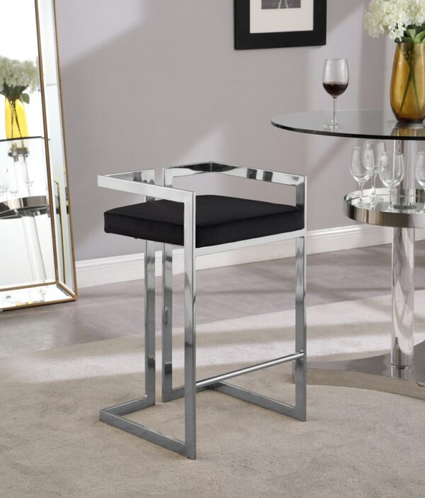 Ezra Velvet Upholstered Counter Stool