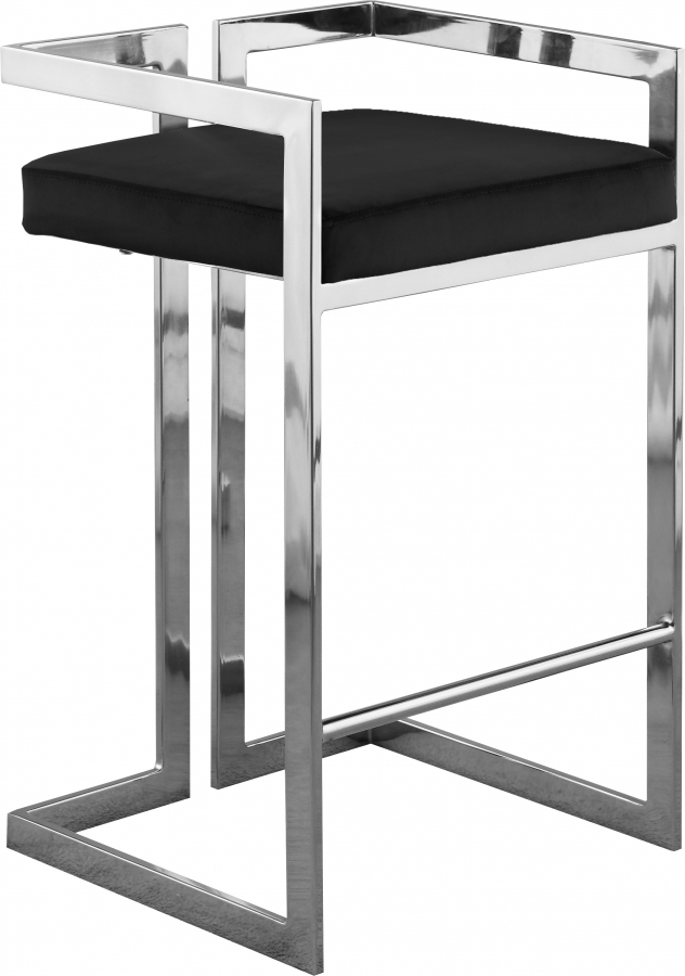 Ezra Velvet Upholstered Counter Stool