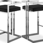 Ezra Velvet Upholstered Counter Stool