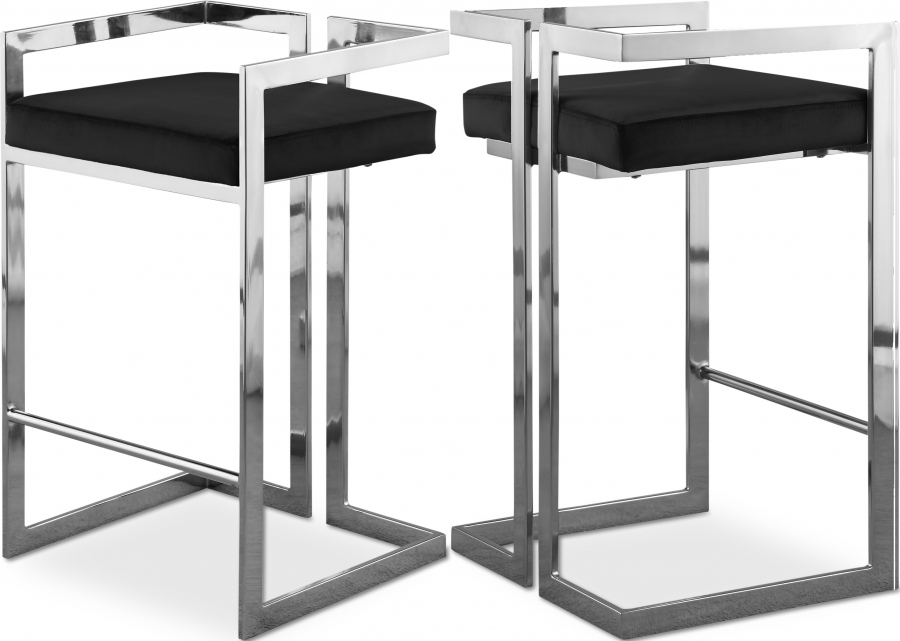 Ezra Velvet Upholstered Counter Stool