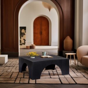 Arch Oak Wood Coffee Table