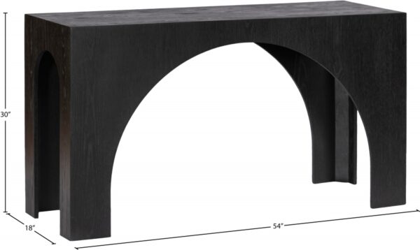 Arch Oak Wood Console Table