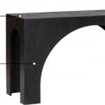 Arch Oak Wood Console Table