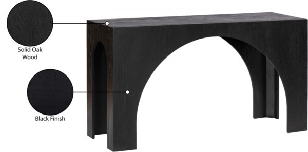Arch Oak Wood Console Table