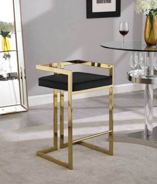 Ezra Velvet Upholstered Counter Stool