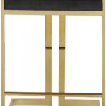 Ezra Velvet Upholstered Counter Stool