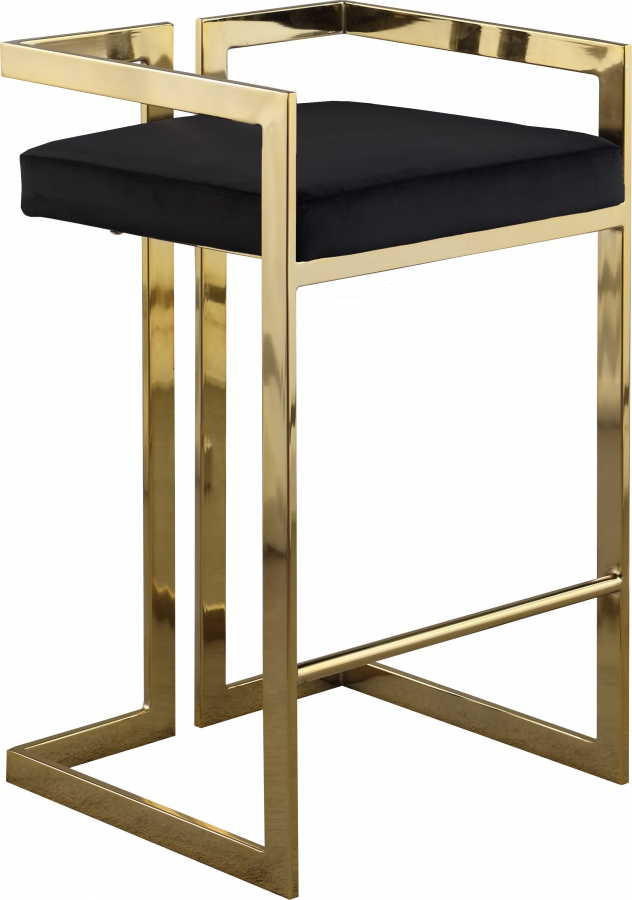 Ezra Velvet Upholstered Counter Stool
