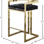 Ezra Velvet Upholstered Counter Stool