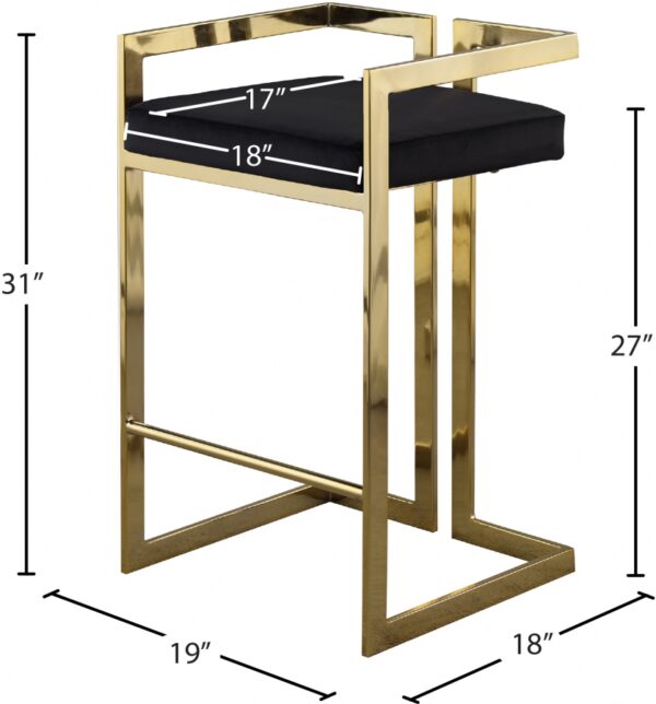 Ezra Velvet Upholstered Counter Stool