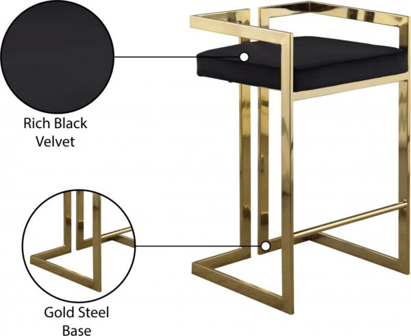 Ezra Velvet Upholstered Counter Stool
