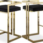 Ezra Velvet Upholstered Counter Stool