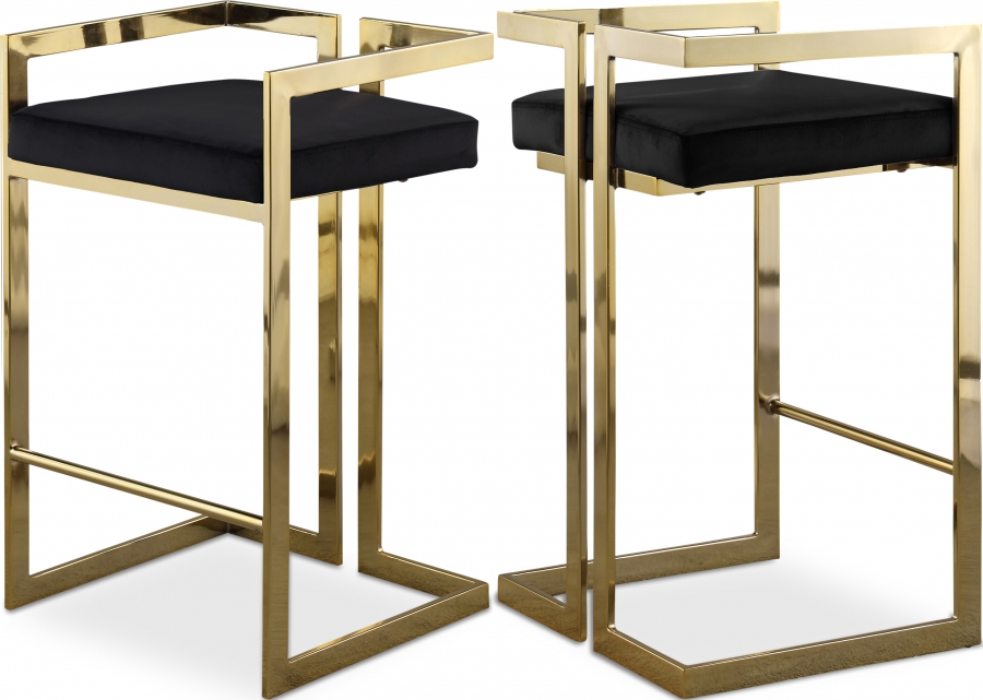 Ezra Velvet Upholstered Counter Stool