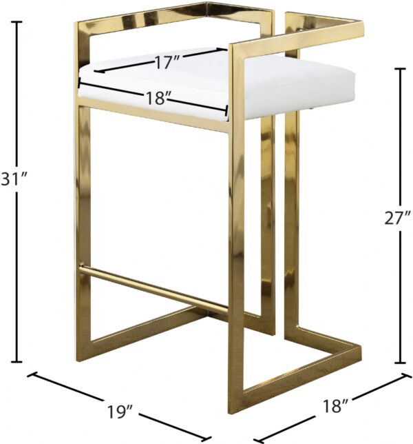 Ezra Vegan Leather Upholstered Counter Stool