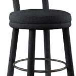Parlor Boucle Fabric Upholstered Bar / Counter Stool