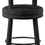 Parlor Boucle Fabric Upholstered Bar / Counter Stool