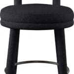 Parlor Boucle Fabric Upholstered Bar / Counter Stool