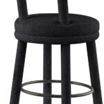 Parlor Boucle Fabric Upholstered Bar / Counter Stool