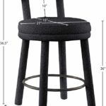 Parlor Boucle Fabric Upholstered Bar / Counter Stool