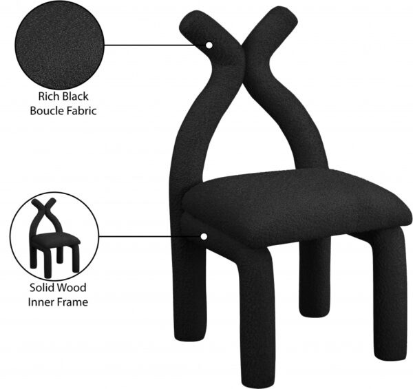 Xena Boucle Fabric Upholstered Accent Chair / Dining Chair
