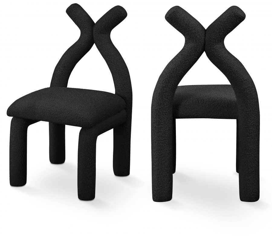 Xena Boucle Fabric Upholstered Accent Chair / Dining Chair