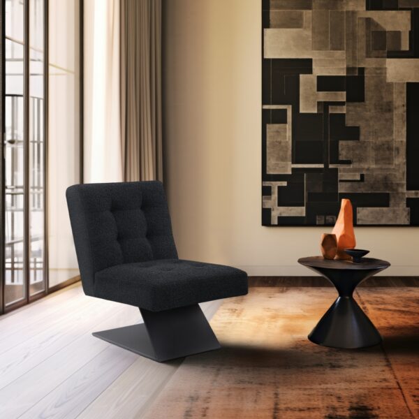 Zeal Boucle Fabric Upholstered Accent Chair