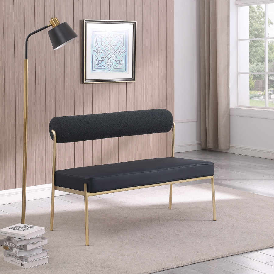 Carly Vegan Leather Upholstered Bench