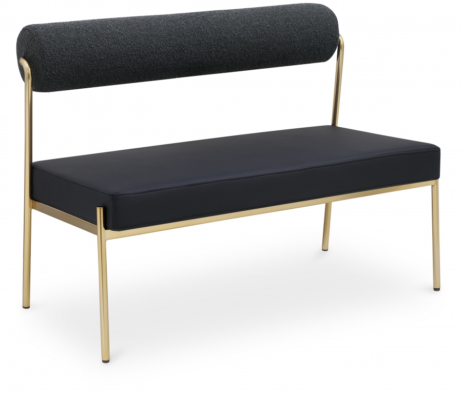 Carly Vegan Leather Upholstered Bench